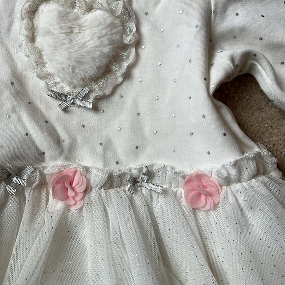 Little Me Sparkly Lace Polka Dot Dress - 9 Months - Picture 4 of 9